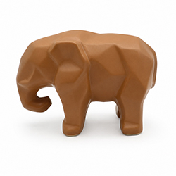 Adorno Elefante Geométrico  Café 10.5cm
