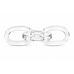 Adorno Cadena Vidrio Transparente 22cm