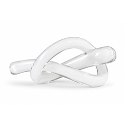 Adorno Nudo de Vidrio Blanco 9x23cm