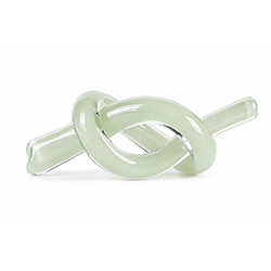 Adorno Nudo de Vidrio Verde 9x23cm