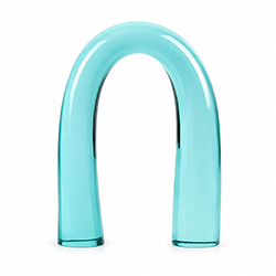 Adorno Arco Vidrio Turquesa 23x16cm