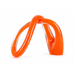 Adorno Arco Doble Vidrio Naranja 22x31cm