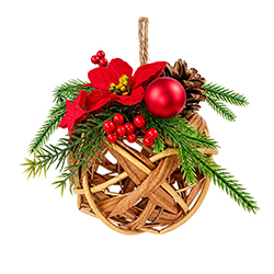 Bola Colgante Winter Village Natural 14cm 