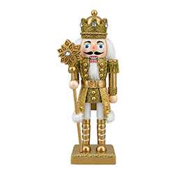 Cascanuez King con Bastón Oro 20cm 