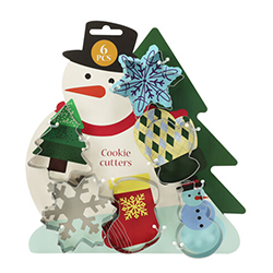 Cortador de Galletas 6 Piezas Snowman 6X7X2cm