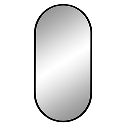 Espejo con Borde Negro Oval 80x40cm