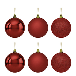 Bola Navidad Basic Roja 5cm 6 Piezas