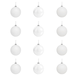 Bola Navidad Blanca 7cm 12 Piezas