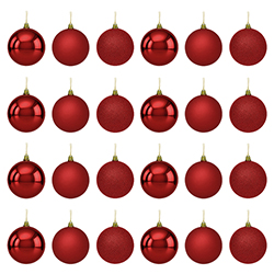 Bola Navidad  Roja 7cm 24 Piezas