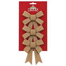 Lazo de Navidad Jute 3 Piezas 