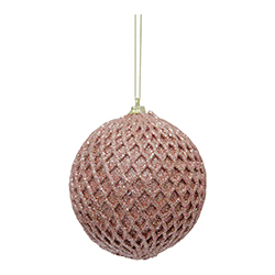 Bola Rosa Xmas de 10cm 
