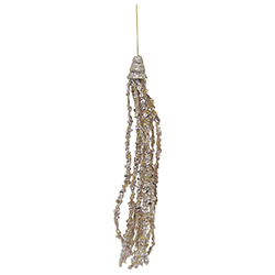 Adorno Colgante 27cm con Borlas Oro