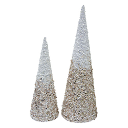 Árbol 2 Piezas Champagne Xmas 42cm