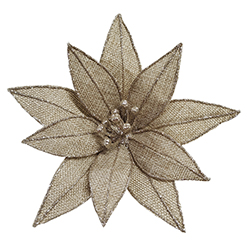 Flor Decorativa Dorada de 20cm