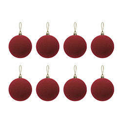 Bola Navideña Roja de 5cm 8 Piezas