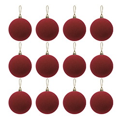 Bola Navideña Roja de 6cm 12 Piezas