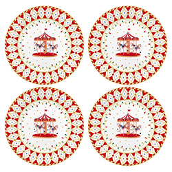 Plato de Postre Carousel Set 4 Piezas