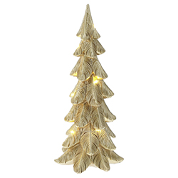 Adorno Árbol Navideño con Led Oro 29cm 
