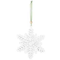Adorno Colgante Navideño Copo Metal 10cm 