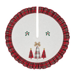 Pie de Árbol Santa´s Tale Árboles con Cuadros 116X116cm