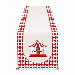 Camino de Mesa Carousel Christmas Rojo 33X180cm 