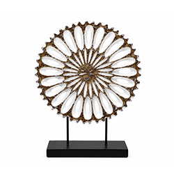 Adorno Mándala Decorativo Café con Blanco 41cm