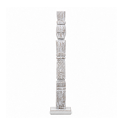 Adorno Totem Tiki Blanco 62cm