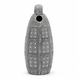 Adorno Ankara Decorativo Gris Blanco 39cm