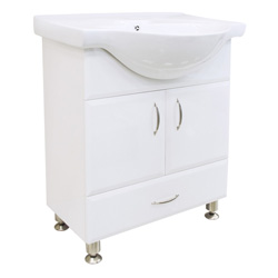 Mueble De Baño 2 Puertas y Lavamanos De Porcelana 71x50cm