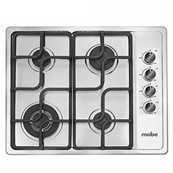 Cocina  a Gas con 4 Quemadores Acero Inoxidable de 60X50cm Mabe