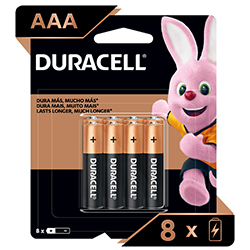 PILA DURACELL AAA BLISTER X8