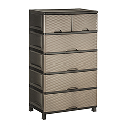 Cajonera Canvas Duo Taupe Wengue 5 Pisos Plapasa