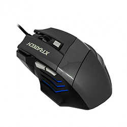 Mouse Gamer Xfire  6D Alambrico/Usb/Luces Led/ Negro-Azul Xtratech
