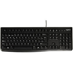 Teclado  K120 Alambrico Usb Antiderrame Negro Logitech