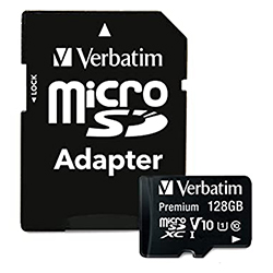 Micro Sd  44085 128gb Clase 10 Adaptador Verbatim