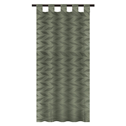 Cortina Lino Hojas #12 Verde Olivo 140x220cm