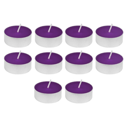 Vela Tealight Liso Morado con Aroma 10 Unidades