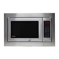 Horno de Microondas Empotrable de 31.1L Acero Inoxidable con Vidrio Negro GE Profile