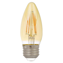 Foco Led Vintage Amber Candle 4w E27 Luz Cálida Sylvania