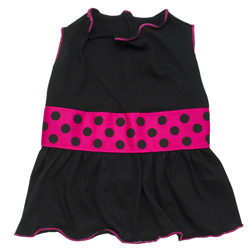 Vestido Negro con Fucsia para Mascotas