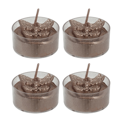 Vela Tealight Mariposa Cobre 4 Unidades