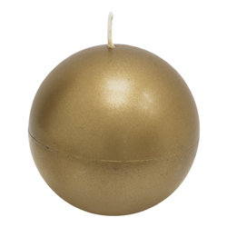 Vela Esfera Metalizada New Gold