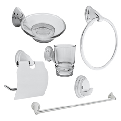 Set para  Baño Onix de 6 Piezas Cromo Spring