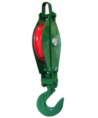 Polea Verde con Gancho una Rueda