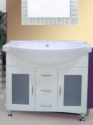 Mueble De Baño Con Lavamanos y 3 Cajones en el medio 100x51cm