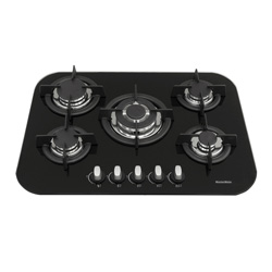 Cocina a Gas con 4 Quemadores + 1 Triple Llama Vitrocerámica de 70x51cm Mastermaid