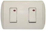 Interruptor Doble Conmutador 3 Vías Con Luz Modus Plus