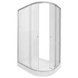 Mampara Semi Circular  Vidrio Arenado 80 x 120 x 195 cm