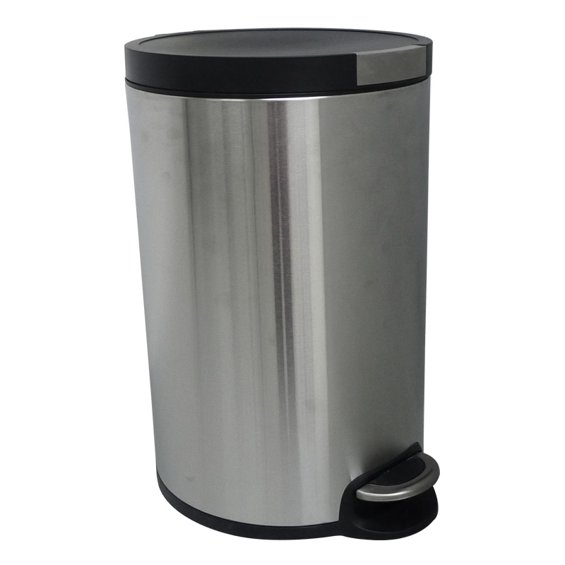 Tacho Redondo de Acero Inoxidable con Pedal 30L
