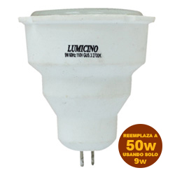 Foco ahorrador MR16 9W GU5.3 Lumicino 